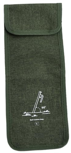 ROMISBABA Portable Oxford Cloth Tent Pegs Bag for Camping Outdoor Storage Smooth Surface Multi-use Pouch for Tent Nails and Small Hammers Lightweight Handheld Peg Storage for Hiking Fishing