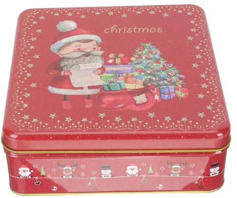 VILLFUL Weihnachtliche mit Deckel Dekorative Süßigkeiten Keksdose Leichte Candy Verpackung für Festliche Geschenkverpackung und Aufbewahrung