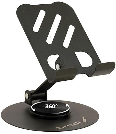 Generico Porta Telefono Cellulare da Tavolo Scrivania Pieghevole Casa e Ufficio universale, Rotazione 360 Gradi, Antiscivolo, per IPHONE 17,17 pro,17 pro max,Samsung S25,S25 ultra, Honor