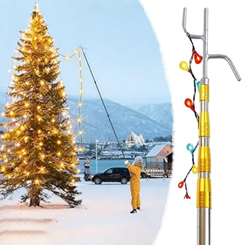 Båtkrokar 63–680 cm Upphängningsstång för Julbelysning, Lätt, Utdragbar Båtkrok för Att Dra och Trycka, Borttagning av Trädskräp med 8 mm Universalgänga(95-240cm/38-95)