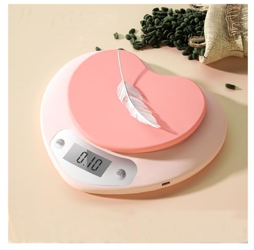 Bilancia digitale, Bilancia da cucina digitale, piccola bilancia for gioielli, bilance for alimenti, bilancia digitale for grammi e once.(Pink)