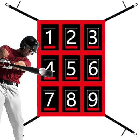 Filet Lanceur Baseball Zone De Strike Robuste Étanche Portable Montage | Défensive Softball Pour Entraînement Extérieur Jardin Frappe Réception Filet Exercice