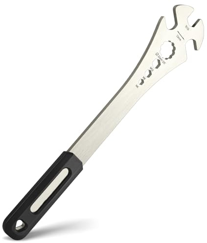 Jaswill Bike Pedal Wrench,Bicycle Pedal Spanner Wrench with Extra Long Handle, Bicycle Repair Tool for MTB Mountain Bike Removal and Installation