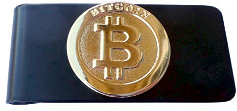 Geld Klammer Moneyclip Black/Gold Bitcoin
