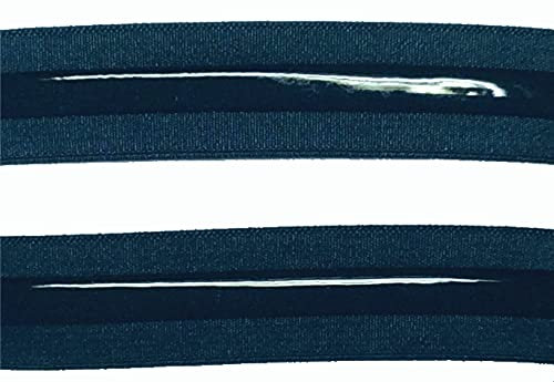 3 m Gummiband mit Silikon Beschichtung 15 mm petrol