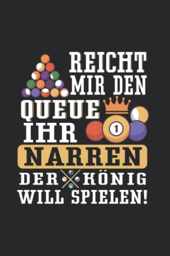 Billard: Billard-König: Notizbuch / Notizheft für Snooker Pool-Billard-Spiel 8 9 Ball A5 (6x9in) liniert mit Linien