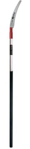 KAMIKAZE Pértiga Fija 1,5 m con Hoja Curva 330-H Turbo .Sierra de Poda Profesional para Madera Verde hasta 80 mm .Hoja SK4 Templada 33 cm. Mango Ovalado de Aluminio. Incluye Funda Protectora