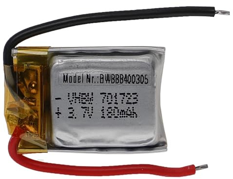 vhbw Akku für Modellbau z.B. Racing Car | Helikopter, Flugzeug (180mAh, 3,7V, Li-Polymer, 25 x 18 x 8 mm)