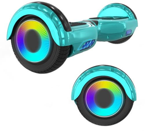 ELEKGO Hoverboard 6,5 Zoll mit Bluetooth-Lautsprecher Selbstbalancierender Roller, Bunter Motor, LED-Leuchten für Kinder