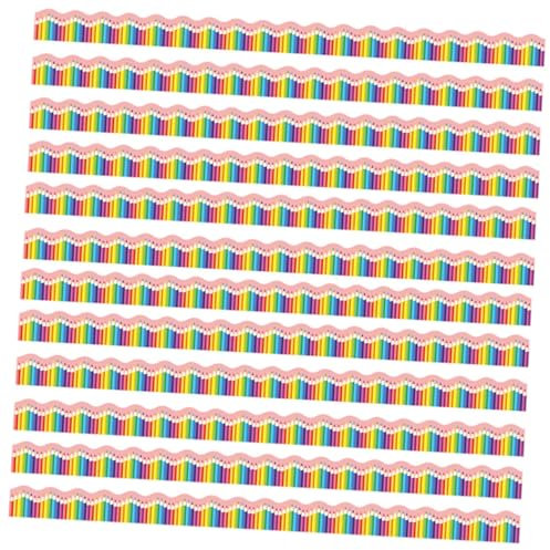 HONMEET 12pcs Magnetic Notice Board Border Kit Chalkboard Stickers for Kitchen Office Classroom Decorative Bulletin Board Trim