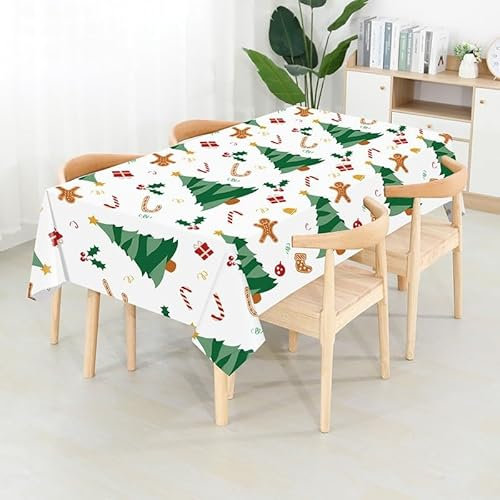 XJSDI 2–12 Stück 137 x 274 cm rote rechteckige wasserdichte Party-Tischdecke, langlebig, Einweg-Tischdecken aus Kunststoff für Veranstaltungen, Geburtstage, Hochzeiten
