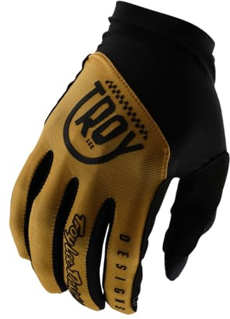 Troy Lee Designs Flowline Glove (2025) for Mountain Bicycle Biking MTB, Eyez Gold, Medium