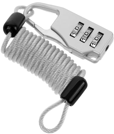 SEWOART Cadenas à Câble à Combinaison Antivol Réglable en Acier Câble en Acier Pvc, Sécurité Voyage pour Bagages, Motos, Casques et Valises, Usage Extérieur et Transport