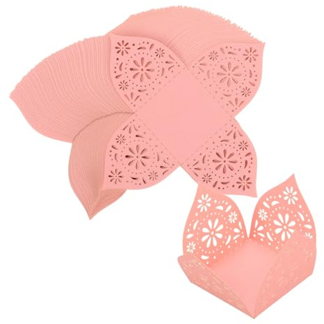 GALPADA 50piezas Moldes Para Bombones Huecos Cajas Decorativas De Envoltorios De Flores Para Bodas y Cumpleaños