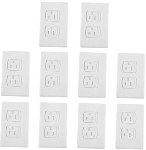 YARNOW 10stücke Steckdosenabdeckungen Selbstschließend Abs Isoliert Steckdosen Kindersicherungen Mit Schrauben Bruch Und Korrosionsbeständig Steckdosenabdeckung Abdeckungen Für Elektrisch