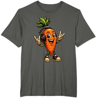 Möhre am Rocken | Süßes Möhrenmotiv mit Pommesgabel T-Shirt