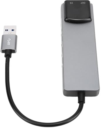 VELATEMOR Scheda Audio Surround USB 7.1 con Digitale SPDIF, Audio, Musica Ad Alta Risoluzione, Scheda Audio Esterna per PC Portatile, Argento