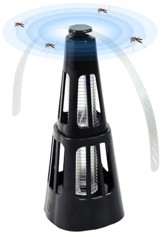 Ventiladores de mosca para mesas, ventilador automático alimentado por USB, trampas inalámbricas para barbacoa, camping, taller, oficina, patio, cocina, al aire libre, hogar, mesita de noche, picnic