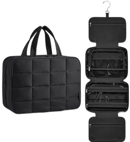 AiQInu Beauty Case da Viaggio, Borsa da toilette da viaggio per Donna Uomo,impermeabile Beauty Case con Gancio per Appendere per Organizzare Oggetti Personali Accessori