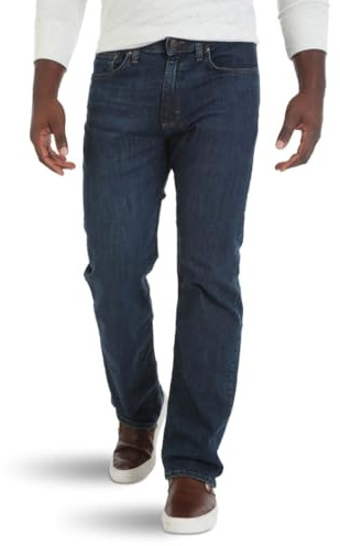 Wrangler Authentics Men's Comfort Flex Waist Relaxed Fit Jean, Carbon, 42W x 32L