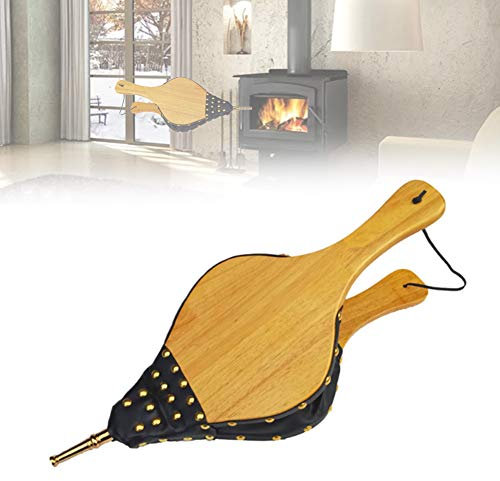 NANANA Fuelle de Chimenea Soplador de Fuelle de Madera Soplador de Chimenea Manual Barbacoa y Camping, para Acampar al Aire Libre Parrilla de Barbacoa, Opción Multiple,A