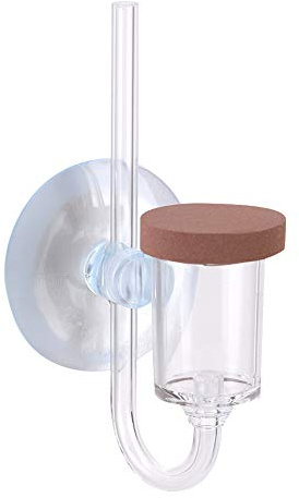Aquarium CO2 Diffusor mit Saugnapf Wasserpflanzen Refiner Zerstäuber Transparenter Acryl Aquarium Kohlendioxid Blasenzähler (L, M, S)(M)