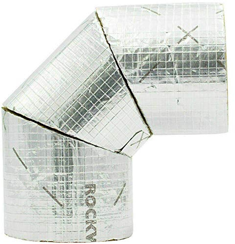 Rockwool Steinwollebogen 90° Alukaschiert aus RS800 Heizrohrschalen, Durchmesser Ø Innen 15 mm, Dämmstärke 20 mm