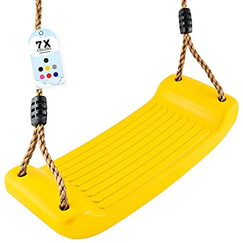 Schaukel Garten | Kinderschaukel Outdoor Indoor | Höhenverstellbar & rutschfest| Schaukelsitz - Schaukelbrett - Brettschaukel für Kinder zum Schaukeln