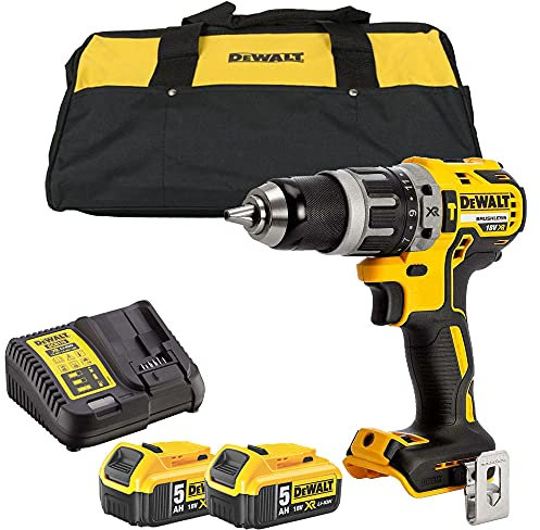 Dewalt DCD796P2B 18V Li-Ion XR Brushless Combi Drill Kit 2 x 5.0Ah Batteries