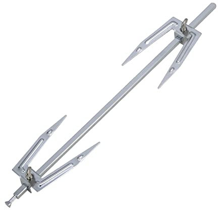 Juliyeh Silver Air Fryer Fork Metal Roast Chicken Fork Meat Spit ​Rods Grilled for Home Camping Picnic Outdoor and Indoor