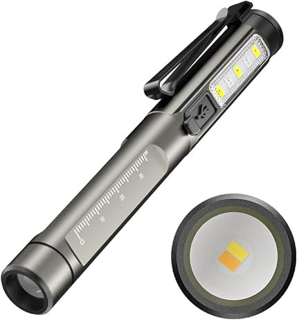 Diagnostisches medizinisches Penlight,wiederaufladbare Stift Taschenlampe Licht, wiederverwendbare LED-Penlight mit integrierter Batterie, Pupille Gauge für Arzt, Krankenschwester, Notfall