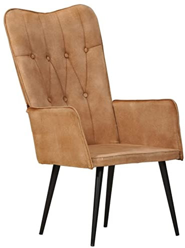 Tidyard Öronfåtölj, vilstol, TV-fåtölj, loungefåtölj, stol, liggfåtölj, vilstol, stoppad fåtölj, TV-fåtölj, läsefåtölj, vardagsrumssfåtölj, relaxsoffa, kontorsfåtölj, brun canvas