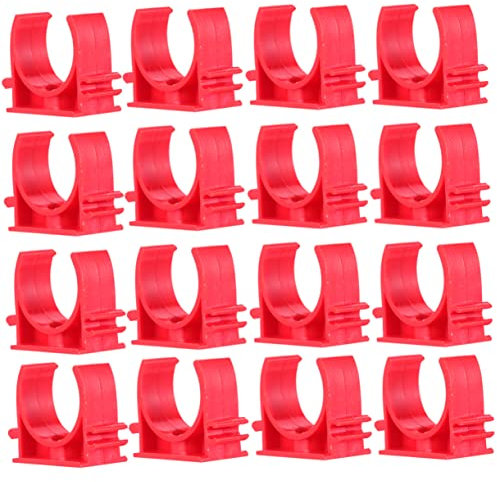 OATIPHO U-Shaped PVC Pipe Clamp Support, 100pcs Heavy Duty Tube Holder Clips for Conduit and Hose Fastening in Plumbing and Electrical Applications