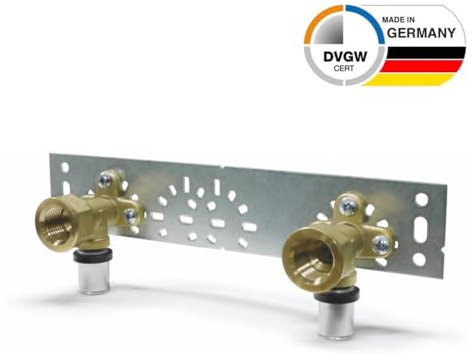 Sanpro Pressfitting Wandscheiben + Montageplatte, Größe 20x2, Stichmaß 73-153 mm (THPRESS)