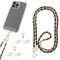 Amaxiu Cadena De Cuero Para Teléfono Móvil, Correa De Metal Para El Cuello, Cadena Para Teléfono Móvil, Correa De Cadena Para Teléfono Móvil, Correa Manos Libres Para Colgar Smartphones(negro)