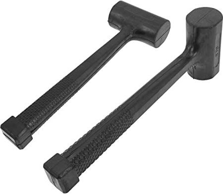 Veemoon 2 Stück Gummihämmer Für Fliesenboden-installationswerkzeug Ergonomischer Griff Gummistahl Für Holzbearbeitung Lederhandwerk Heimgebrauch