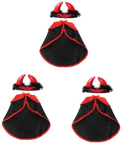 minkissy 3pcs Cat Halloween Costume Pet Cape Pet Costumes Halloween Accessories Cat Cape for Parties