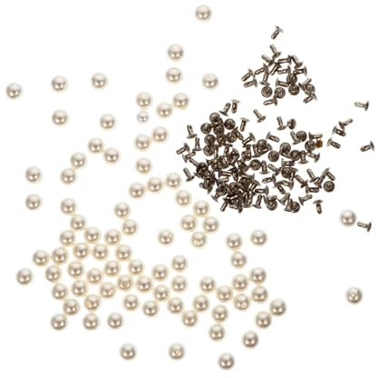 Operitacx 100 Stück Modische Perlmuttknöpfe 10mm Metall Kunststoff Selbstgemacht Kleidung Verzierung Für Hemden Mützen Pullover