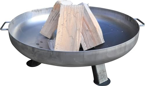 Brasero Ø 80 cm en acier de 2,5 mm pour jardin, balcon et terrasse, brasero et tonneau à feu, grand foyer pour le jardin