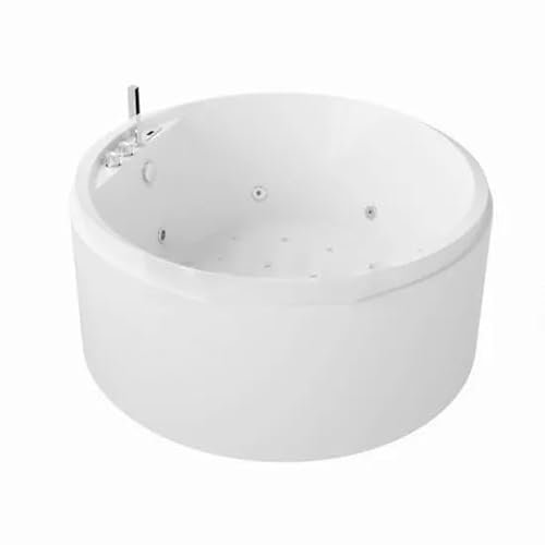 Bagno Italia Vasca idromassaggio circolare 145 cm con riscaldatore e 22 getti ad acqua e ad aria
