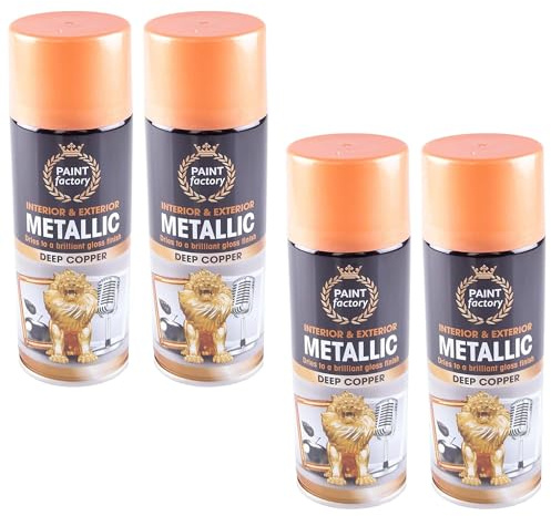 PNJB Metallic Deep Copper Spray Paint, Fast-Drying Formula, DIY Enthusiasts, Long-Lasting Shine, Perfect for Metal, Wood, Furniture, Automotive Parts, Interior & Exterior Use, Rust-Resistant, 400ml,