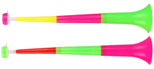 NULYLU 2piezas Trompetas De Plástico Extensibles para Fútbol Juguetes para Animación y Fiesta Construcción Telescópica Ligera Colores Surtidos para Aficionados y Celebraciones Deportivas
