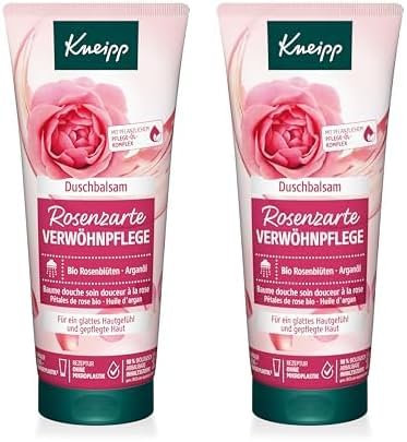 Kneipp Duschbalsam Rosenzarte Verwöhnpflege - Duschgel mit hochwertigem Extrakt aus Bio Rosenblüten & einem pflegenden Öl-Komplex schenkt ein glattes Hautgefühl und pflegt die Haut - 200ml