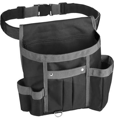 VELOFLEX - Borsa porta attrezzi Tool Bag L 22 x 17,5 x 10 cm | Borsa multifunzionale, marsupio, poliestere idrorepellente, tasche interne ed esterne, cintura regolabile