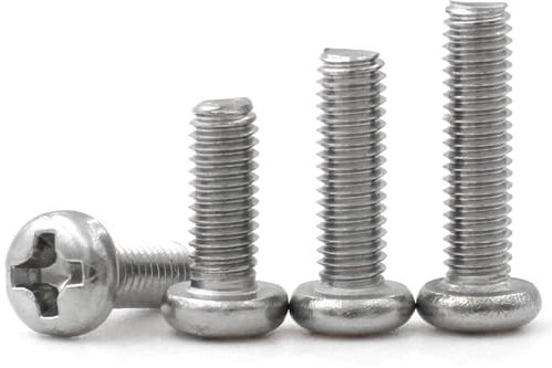 50/10 Stück Kreuzschlitzschrauben mit rundem Kopf, A2-70, 304 Edelstahl, Kreuzschlitzschrauben mit rundem Flachkopf, Bolzen, Durchmesser 2-8(40mm,M3 (50Pcs))