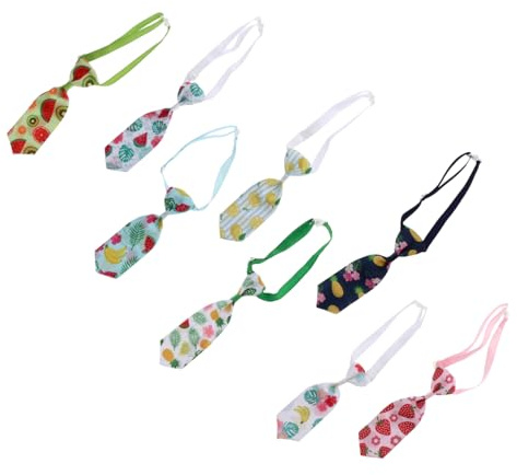 CIYODO 8stücke Einstellbare Kragen Für Hunde Katzen Sommer Party Decor Haustierkrawatte Hundekrawatte Katzenkrawatte Bequem Atmungsaktiv