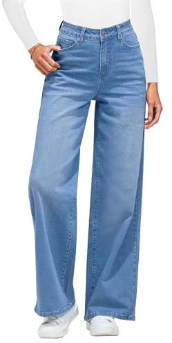 Roskiky Boot Cut Jeans for Women UK Teacher Pants M Medium Blue