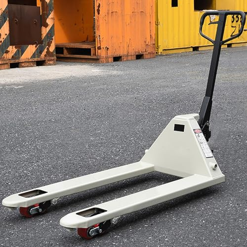 Transpallet Manuale 3 Ton, Carrello Sollevatore con Forche Rinforzate e Ruote in Nylon, Piccolo Transpallet Industriale, Adatto per Magazzini e Fabbriche(45.3x21.7 in/115x55 cm)