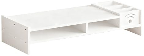 Générique Support 'Écran Surélevé,Étagère Ergonomique à 2 Niveaux - Rehausseur Écran 11 cm avec Organisateur e Rangement - Pour Maison PC TV Table e Travail ortoir Salle 'Étue