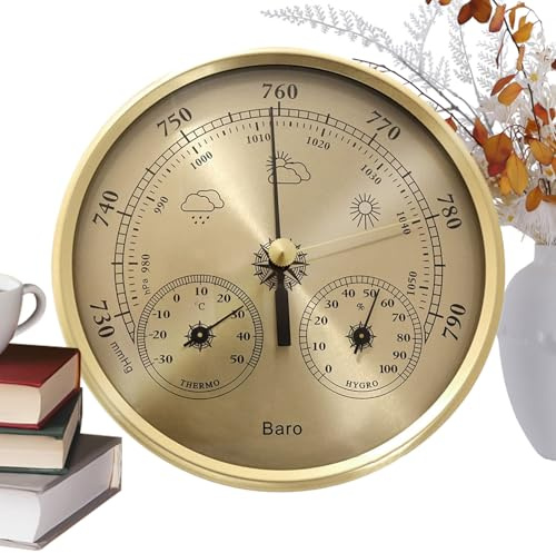 Barometro meteorologico - Misuratore di temperatura con monitoraggio portatile,Misuratore di Temperatura,per Campeggio Esterno Interno Uomo Donna